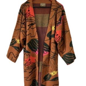 Bel Kazan Anthropologie Laurie Knit Kimono Duster Sweater Cardigan OS - EUC